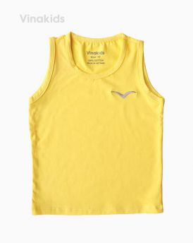 Áo ba lỗ bé trai thêu logo Vinakids màu vàng (1-6 tuổi)