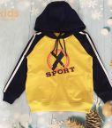 Áo bé trai Hoodie sport thời trang màu vàng (8-12 Tuổi)