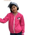 Áo khoác gió bé gái hình mickey màu hồng sen (8-12 tuổi)