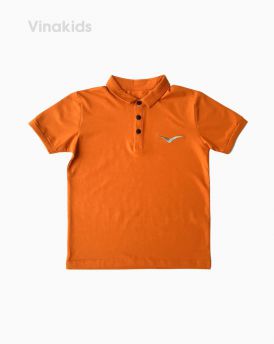 Áo kiểu dáng polo bé trai thêu logo Vinakids màu vàng đất (1-7 tuổi)