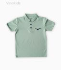 Áo kiểu dáng polo bé trai thêu logo Vinakids màu xanh (1-7 tuổi)