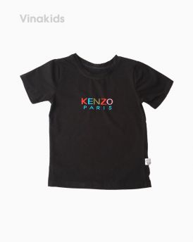 Áo thun bé gái ngắn tay Kenzo màu đen (7-10 tuổi)