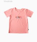 Áo thun bé gái ngắn tay Kenzo màu hồng (1-6 tuổi)