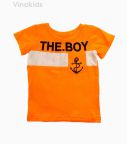 Áo thun ngắn tay bé trai THE BOY màu cam (2-6 Tuổi)