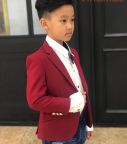 Áo vest bé trai cao cấp màu đỏ (1-6 tuổi)