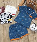 Đồ bé trai Pijama màu xanh (1-5 tuổi)