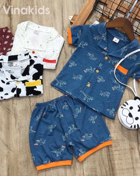 Đồ bé trai Pijama màu xanh (1-5 tuổi)