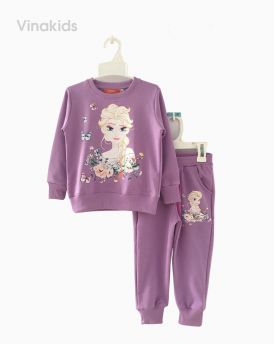 Đồ bộ bé gái da cá màu tím size 3-7