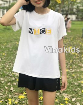 Đồ bộ bé gái dáng thể thao Nice màu trắng (10-15 tuổi)