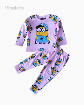 Đồ bộ bé gái minion màu hồng