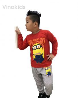 Đồ bộ bé trai Minions màu đỏ (1-7 tuổi)