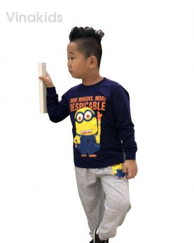 Đồ bộ bé trai Minions màu tím than (1-7 tuổi)