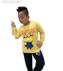 Đồ bộ bé trai Minions màu vàng (8-12 tuổi)