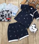 Đồ bộ bé trai Pijama màu tím than (1-5 tuổi)