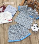 Đồ bộ bé trai Pijama màu xám (1-5 tuổi)