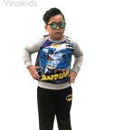 Đồ bộ bé trai batman áo choàng màu ghi (8-10 tuổi)