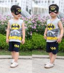 Đồ bộ bé trai batman kèm mặt lạ màu ghi