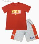 Đồ bộ bé trai họa tiết Nike màu đỏ cam 40kg-70kg