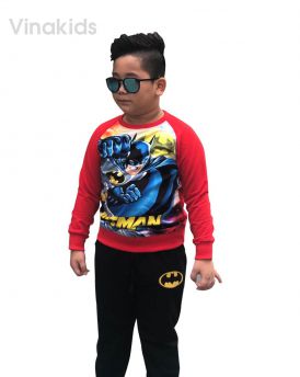 Đồ bộ bé trai họa tiết batman màu đỏ (8-12 tuổi)