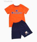 Đồ bộ bé trai ngắn tay Champion màu cam size 7-12 tuổi