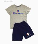 Đồ bộ bé trai ngắn tay Champion màu ghi size 7-12 tuổi