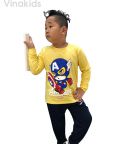 Đồ bộ bé trai siêu nhân Mavel màu vàng (8-12 tuổi)