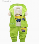 Đồ bộ sét 3 minions màu cốm size đại