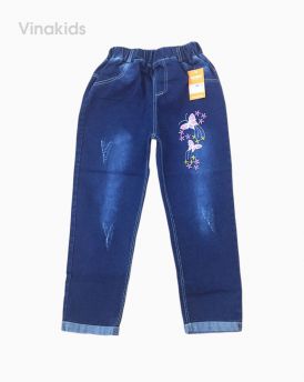 Quần jeans bé gái thêu bướm (6-9 tuổi)