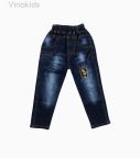 Quần jeans bé trai thêu đắp màu xanh đậm (1-7 tuổi)