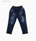 Quần jeans bé trai thêu ngựa màu xanh (1-7 tuổi)