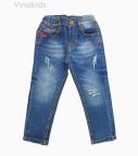 Quần jeans dài bé trai đắp túi màu nhạt (7- 11 Tuổi)
