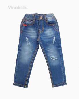 Quần jeans dài bé trai đắp túi màu nhạt (7- 11 Tuổi)