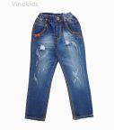 Quần jeans dài bé trai rách màu xanh nhạt 32081 (12-16 Tuổi)