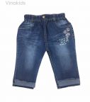 Quần jeans lửng bé gái thêu bông hoa (3-8 tuổi)