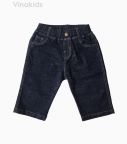 Quần jeans lửng bé trai màu xám đậm (6-11 tuổi)