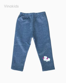 Quần legging bé gái thêu cừu màu xám (7m-4 tuổi)