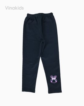 Quần legging bé gái thêu thỏ màu đen (4-7 tuổi)