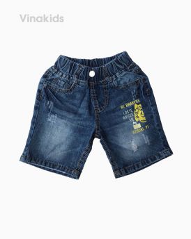 Quần lửng jeans bé trai mặt hổ  (1 - 7 tuổi)