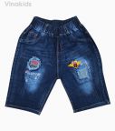 Quần jeans lửng bé trai thêu boy (3-5 tuổi)