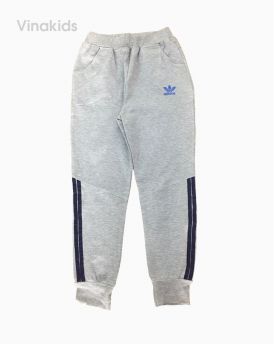 Quần nỉ bé trai adidas phối sọc màu ghi (10-15 tuổi)