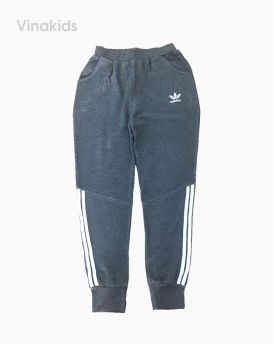 Quần nỉ bé trai adidas phối sọc màu xám (10-15 tuổi)