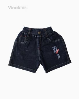 Quần sooc jeans bé trai thêu ngựa  (6-10 tuổi)