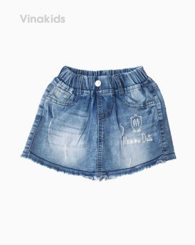 Quần váy jeans bé Dutti màu nhạt (7-10 tuổi)