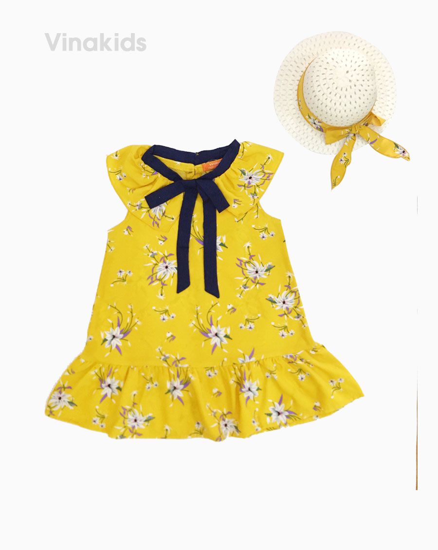 Váy đuôi cá bé gái kèm mũ màu vàng (1-8 Tuổi)