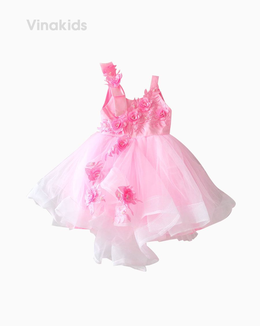 Đầm Công Chúa Bé Gái Poopi Kiểu Xòe Bồng Màu Hồng Nhạt Váy Bé Gái Dự Tiệc  Xinh Đẹp - MixASale
