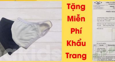 Vinakids tặng ngay 2 chiếc khẩu trang vải kháng khuẩn  miễn phí